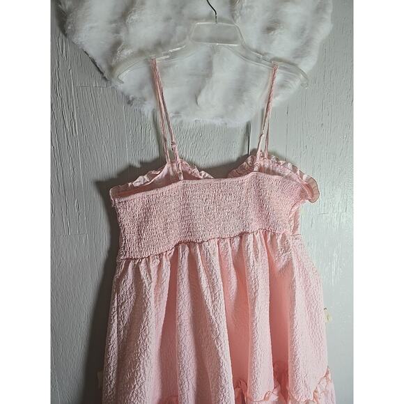 NWOT Babydoll Summer Sweetheart Neckline Peach A Line Dress Womens Plus 3x - Picture 8 of 9